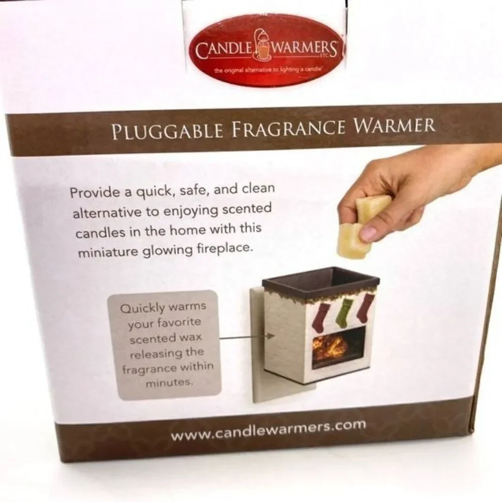 Holiday Fireplace Pluggable Fragrance Warmer New